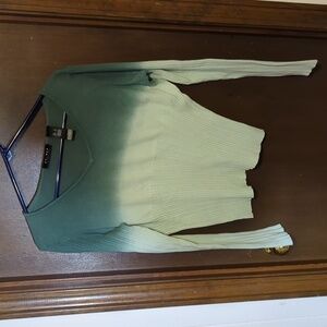 Axcess Green Ombre knit crop top